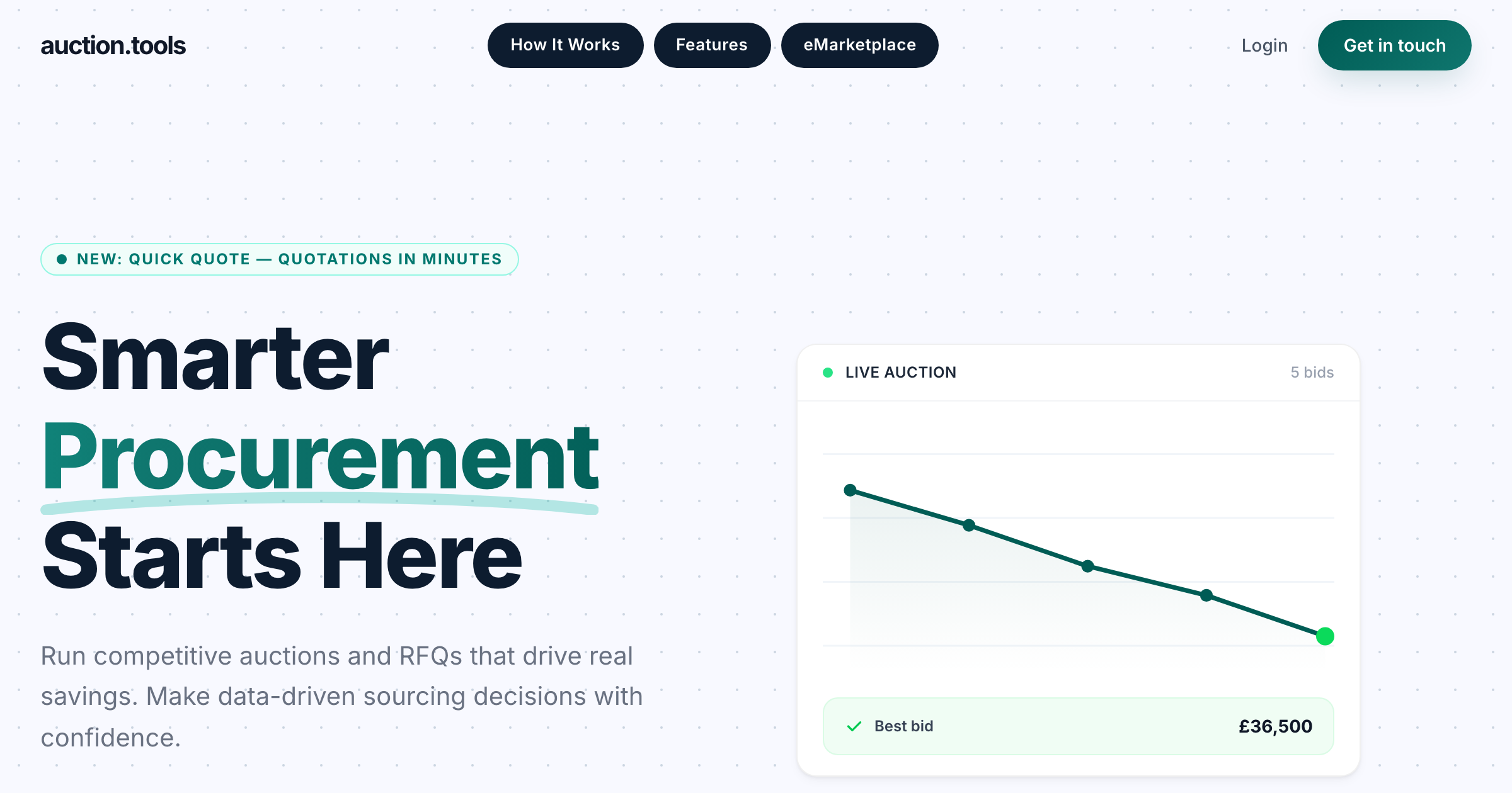 auction.tools — Reverse Auction & e-Sourcing Software for UK Procurement